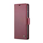For Samsung Galaxy A14 4G/5G CaseMe 023 Butterfly Buckle Litchi Texture RFID Anti-theft Leather Phone Case(Wine Red) - 2