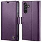 For Samsung Galaxy A24 4G CaseMe 023 Butterfly Buckle Litchi Texture RFID Anti-theft Leather Phone Case(Pearly Purple) - 1