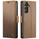 For Samsung Galaxy S23 FE 5G CaseMe 023 Butterfly Buckle Litchi Texture RFID Anti-theft Leather Phone Case(Brown) - 2