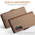 For Samsung Galaxy S23 FE 5G CaseMe 023 Butterfly Buckle Litchi Texture RFID Anti-theft Leather Phone Case(Brown) - 3