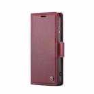 For Samsung Galaxy S24 CaseMe 023 Butterfly Buckle Litchi Texture RFID Anti-theft Leather Phone Case(Wine Red) - 2