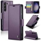 For Samsung Galaxy S24 CaseMe 023 Butterfly Buckle Litchi Texture RFID Anti-theft Leather Phone Case(Pearly Purple) - 1