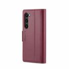 For Samsung Galaxy S24+ CaseMe 023 Butterfly Buckle Litchi Texture RFID Anti-theft Leather Phone Case(Wine Red) - 3