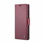 For Samsung Galaxy S24 Ultra CaseMe 023 Butterfly Buckle Litchi Texture RFID Anti-theft Leather Phone Case(Wine Red) - 2