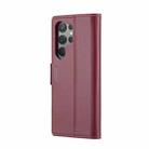 For Samsung Galaxy S24 Ultra CaseMe 023 Butterfly Buckle Litchi Texture RFID Anti-theft Leather Phone Case(Wine Red) - 3