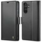 For Samsung Galaxy A35 5G CaseMe 023 Butterfly Buckle Litchi Texture RFID Anti-theft Leather Phone Case(Black) - 1