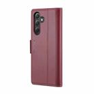 For Samsung Galaxy A35 5G CaseMe 023 Butterfly Buckle Litchi Texture RFID Anti-theft Leather Phone Case(Wine Red) - 3