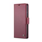 For Samsung Galaxy A55 CaseMe 023 Butterfly Buckle Litchi Texture RFID Anti-theft Leather Phone Case(Wine Red) - 2