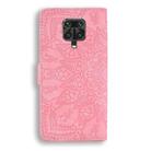 For Xiaomi Redmi Note 9 Pro Max Embossed Sunflower Pattern Horizontal Flip PU Leather Case with Holder & Card Slots & Wallet & Lanyard(Pink) - 3