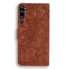 For Xiaomi Mi CC9 Pro / Mi Note 10 / Mi Note 10 Pro Embossed Sunflower Pattern Horizontal Flip PU Leather Case with Holder & Card Slots & Wallet & Lanyard(Brown) - 3