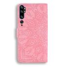 For Xiaomi Mi CC9 Pro / Mi Note 10 / Mi Note 10 Pro Embossed Sunflower Pattern Horizontal Flip PU Leather Case with Holder & Card Slots & Wallet & Lanyard(Pink) - 3