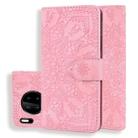 For Huawei Mate 30 Pro Embossed Sunflower Pattern Horizontal Flip PU Leather Case with Holder & Card Slots & Wallet & Lanyard(Pink) - 1