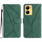 For vivo Y56 5G Global Stitching Embossed Leather Phone Case(Green) - 1