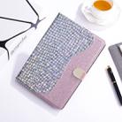 For iPad 9.7(2017) Laser Glitter Stitching Crocodile Texture Horizontal Flip Leather Case with Storage Grid & Holder(Silver) - 1