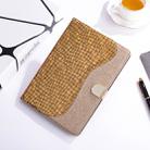 For iPad 10.2 Laser Glitter Stitching Crocodile Texture Horizontal Flip Leather Case with Storage Grid & Holder(Gold) - 1