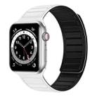 Magnetic Silicone Watch Band For Apple Watch 8 41mm(White Black) - 1