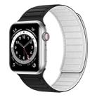 Magnetic Silicone Watch Band For Apple Watch 8 45mm(Black White) - 1