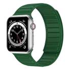 Magnetic Silicone Watch Band For Apple Watch SE 2022 44mm(Army Green) - 1