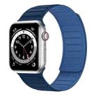 Magnetic Silicone Watch Band For Apple Watch 6 44mm(Dark Blue Blue) - 1