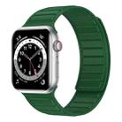 Magnetic Silicone Watch Band For Apple Watch SE 2023 44mm(Army Green) - 1