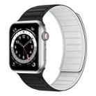 Magnetic Silicone Watch Band For Apple Watch SE 2023 40mm(Black White) - 1