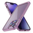 For iPhone 14 Pro PC + TPU Phone Case with Lens Film(Light Purple) - 1