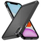 For iPhone XS / X PC + TPU Phone Case with Lens Film(Black) - 1