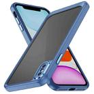 For iPhone XS / X PC + TPU Phone Case with Lens Film(Blue) - 1