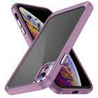 For iPhone XR PC + TPU Phone Case with Lens Film(Light Purple) - 1