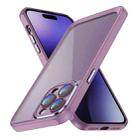 For iPhone 15 Pro Max PC + TPU Phone Case with Lens Film(Light Purple) - 1