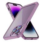 For iPhone 15 Pro PC + TPU Phone Case with Lens Film(Light Purple) - 1