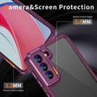 For Samsung Galaxy S21 Ultra 5G PC + TPU Phone Case with Lens Film(Rose Red) - 6