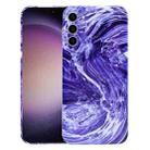 For Samsung Galaxy S23 5G Marble Pattern Phone Case(Purple White) - 1