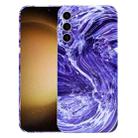 For Samsung Galaxy S23+ 5G Marble Pattern Phone Case(Purple White) - 1
