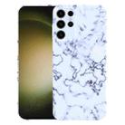 For Samsung Galaxy S23 Ultra 5G Marble Pattern Phone Case(Green White) - 1