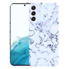 For Samsung Galaxy S22 5G Marble Pattern Phone Case(Green White) - 1
