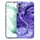 For Samsung Galaxy S22+ 5G Marble Pattern Phone Case(Purple White) - 1