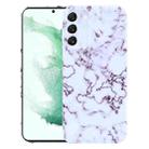 For Samsung Galaxy S22+ 5G Marble Pattern Phone Case(Red White) - 1