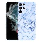 For Samsung Galaxy S22 Ultra 5G Marble Pattern Phone Case(Blue White) - 1