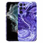 For Samsung Galaxy S22 Ultra 5G Marble Pattern Phone Case(Purple White) - 1