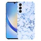 For Samsung Galaxy A34 Marble Pattern Phone Case(Blue White) - 1