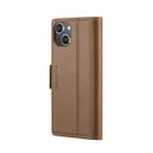 For iPhone 14 CaseMe 023 Butterfly Buckle Litchi Texture RFID Anti-theft Leather Phone Case(Brown) - 3