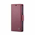 For iPhone 14 CaseMe 023 Butterfly Buckle Litchi Texture RFID Anti-theft Leather Phone Case(Wine Red) - 2