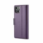 For iPhone 14 CaseMe 023 Butterfly Buckle Litchi Texture RFID Anti-theft Leather Phone Case(Pearly Purple) - 3