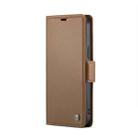 For iPhone 12 / 12 Pro CaseMe 023 Butterfly Buckle Litchi Texture RFID Anti-theft Leather Phone Case(Brown) - 2