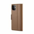 For iPhone 12 / 12 Pro CaseMe 023 Butterfly Buckle Litchi Texture RFID Anti-theft Leather Phone Case(Brown) - 3