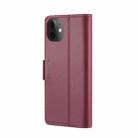 For iPhone 12 / 12 Pro CaseMe 023 Butterfly Buckle Litchi Texture RFID Anti-theft Leather Phone Case(Wine Red) - 3