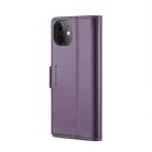 For iPhone 12 / 12 Pro CaseMe 023 Butterfly Buckle Litchi Texture RFID Anti-theft Leather Phone Case(Pearly Purple) - 3