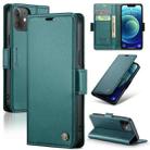 For iPhone 12 mini CaseMe 023 Butterfly Buckle Litchi Texture RFID Anti-theft Leather Phone Case(Pearly Blue) - 1