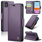 For iPhone 11 CaseMe 023 Butterfly Buckle Litchi Texture RFID Anti-theft Leather Phone Case(Pearly Purple) - 1